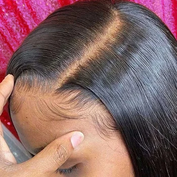 10-22-дюймовая Швейцарская кружевная застежка HD 4x4 5x5 из Бразильских прямых человеческих волос для чернокожих женщин