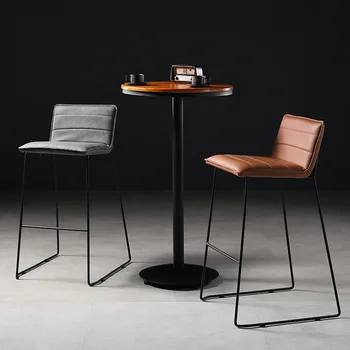 Скандинавские бытовые барные стулья, легкие роскошные барные стулья, современные барные стульчики для кормления, высокие табуреты с простой спинкой 0