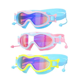 Детские очки для плавания, Очки для плавания с затычками для ушей, Очки для плавания с защитой от запотевания