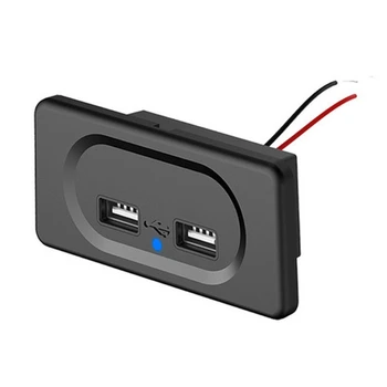 Водонепроницаемая фиксированная автомобильная розетка с двумя USB-разъемами для дома на КОЛЕСАХ, розетка адаптера питания L9BC