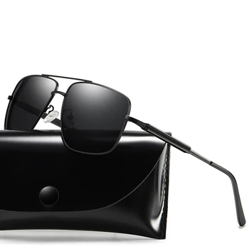 Роскошные мужские Поляризованные Солнцезащитные очки Для вождения, Солнцезащитные очки для мужчин и женщин, Брендовые Дизайнерские Мужские Черные Солнцезащитные очки Pilot UV400 201990