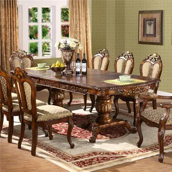 Мебель для столовой, европейский стол, домашний стол из массива дерева, комбинированный стул, выдвижной стол
