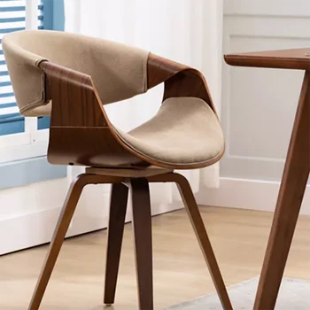 Дизайнерский стул для гостиной с откидной спинкой, Деревянные Одноместные Обеденные офисные стулья, Современный шезлонг для спальни, мебель для дома в стиле модерн