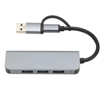 Удлинитель USB C-концентратор Deep Space Gray USB C-ключ Plug and Play из алюминиевого сплава 4 в 1, высокая совместимость с ноутбуком для Windows