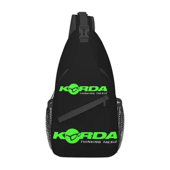 Повседневный рюкзак через плечо с логотипом Korda Fishing, мужская сумка для рыбалки, карпа, подарок Рыбаку, сумка через плечо для кемпинга, езды на велосипеде