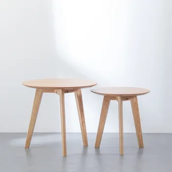 Приставной столик из скандинавских бревен, круглый журнальный столик в гостиной, изысканное мастерство, мини-столик для нескольких сцен, подходящая мебель для дома