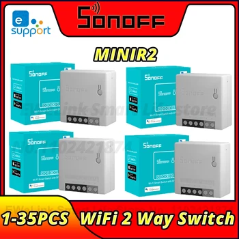 SONOFF MINIR2 Wifi DIY Switch Mini R2 2-Полосные модули eWeLink APP Беспроводной Пульт Дистанционного Управления Работает с Alexa Google Home Automation