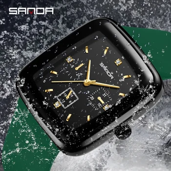 Новые 2023 SANDA Design Personality Модные часы Роскошный Мужской шарм Деловые кварцевые часы Для отдыха Спортивные часы для бега 1112