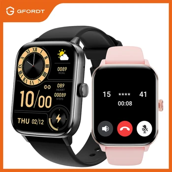 GFORDT НОВЫЕ Мужские часы Smart Watch AMOLED HD Экран Монитор сердечного ритма и артериального давления Smartwatch Man Bluetooth Call Clock