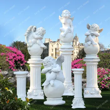 Скульптура Маленького ангела в европейском стиле, украшение внутреннего двора виллы, сад для собраний