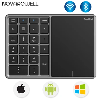 Цифровая Клавиатура С Тачпадом Bluetooth Клавиатура 2.4 G Беспроводная Цифровая Панель С Возможностью Подзарядки Для Ноутбука Android Windows IOS И Планшета