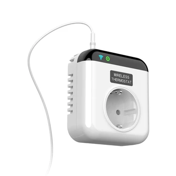 1 шт. Wifi Умный термостатический Пластиковый контроллер температуры розетки, программируемый для Smartlife Alexa Google Assistant EU Plug