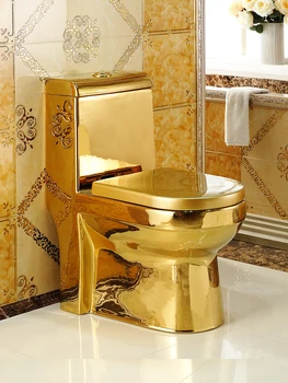 Местный роскошный золотой смыв для унитаза золотой сифон для унитаза керамический водосберегающий туалет походный туалет портативный туалет для кемпинга