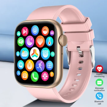 Смарт-часы для женщин с полным сенсорным экраном, Bluetooth-вызов, Водонепроницаемые часы, Спортивный Фитнес-трекер, Умные часы Lady Reloj Mujer