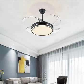 Nordic Fan Lamp 2023 Потолочный вентилятор в главной спальне ресторана Домашняя Встроенная люстра Современная Простота LED Pandent Light