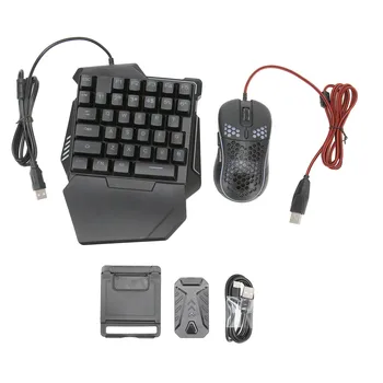 Игровая клавиатура Конвертер мыши с низкой задержкой Мобильный геймпад Контроллер 4 в 1 Комбинированный конвертер мобильных игр для мобильных игр