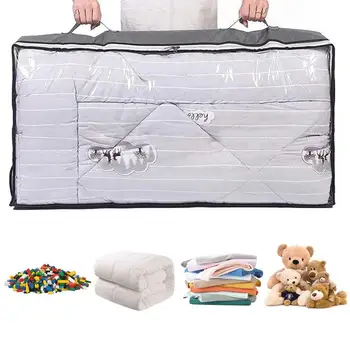 Сумки для хранения под кроватью Коробка для хранения из ткани Оксфорд Прочный контейнер под кроватью Складной Штабелируемый органайзер для одежды большой емкости