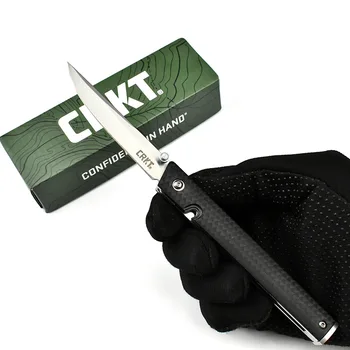 Новый Стиль CRKT 7096 Карманный Нож 8Cr13 Лезвие Стеклянная Нейлоновая Ручка Тонкий Нож Для Выживания EDC Инструменты Для Кемпинга Шарикоподшипниковый Складной Нож