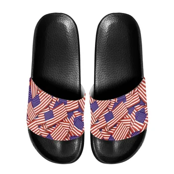 Женские тапочки нового стиля с изображением флага Соединенных Штатов, модные дизайнерские тапочки для девочек, летние сандалии для отдыха в ванной