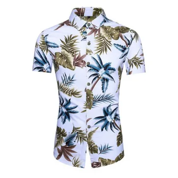 Летние новые мужские рубашки с крупным принтом 2023, свободная модная универсальная персонализированная повседневная рубашка Aloha 1