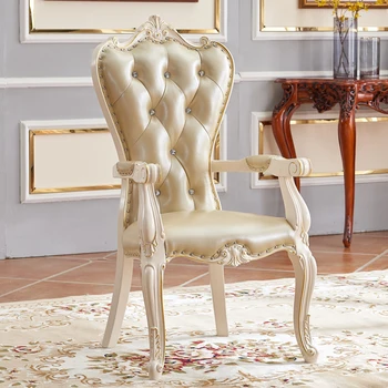 Красивые обеденные стулья Антикварная Скандинавская кожа Современный ресторанный стул середины века Muebles Para El Hogar Мебель в итальянском стиле 2