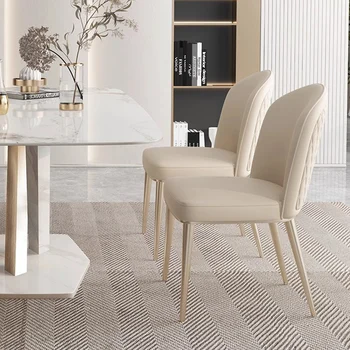 Обеденный стул скандинавского бежевого цвета, удобный для гостиной, современный Уникальный обеденный стул, Свадебная мебель для кухни Silla в помещении A1 3