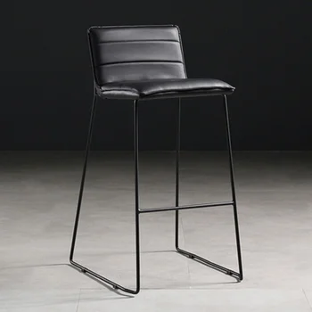 Скандинавские бытовые барные стулья, легкие роскошные барные стулья, современные барные стульчики для кормления, высокие табуреты с простой спинкой 3