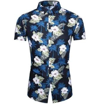 Летние новые мужские рубашки с крупным принтом 2023, свободная модная универсальная персонализированная повседневная рубашка Aloha 3