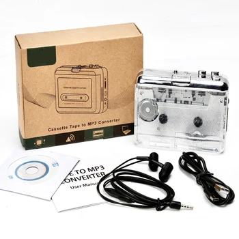Кассетный проигрыватель, преобразователь аудио-музыки в формат MP3, USB Walkman, USB Capture для ноутбуков и персональных компьютеров 4