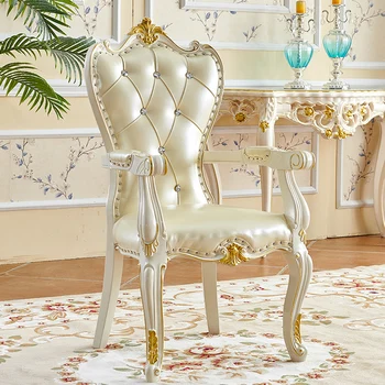 Красивые обеденные стулья Антикварная Скандинавская кожа Современный ресторанный стул середины века Muebles Para El Hogar Мебель в итальянском стиле 4