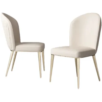 Обеденный стул скандинавского бежевого цвета, удобный для гостиной, современный Уникальный обеденный стул, Свадебная мебель для кухни Silla в помещении A1 5