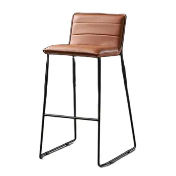 Скандинавские бытовые барные стулья, легкие роскошные барные стулья, современные барные стульчики для кормления, высокие табуреты с простой спинкой 5