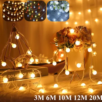 Рождественские украшения, Вишневый шар, гирлянды, Сказочный свет, Елочные украшения для дома, Новый год 2023, Свадьба Navidad 0