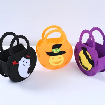 Объемные сумки-батноны из тыквы с привидениями-ведьмами на Хэллоуин, детские сумки для сладостей с сюрпризами и угощениями, принадлежности для вечеринок ужасов 0