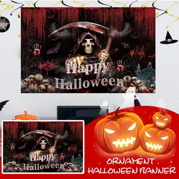 Новейший фон для баннера на Хэллоуин Happy Halloween Decoration For Home Баннер с принтом Призрака Halloween Suppiles J3A9 0