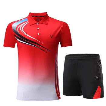 Новая спортивная рубашка для бадминтона Qucik dry Для женщин /Мужчин, Теннисный костюм, Теннисная рубашка, комплект трикотажных изделий для настольного тенниса, комплекты одежды для бадминтона 3862 3863