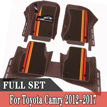 Автомобильные коврики для Toyota Camry XV50 2017 2016 2015 2014 2013 2012 Пользовательские накладки для ног автомобильные ковры Аксессуары для интерьера авто