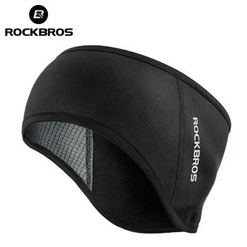 Официальный головной убор Rockbros для велоспорта, Зимняя Ветрозащитная повязка на голову, Кепка, сохраняющая тепло, Флисовый Защитный головной убор для велосипеда