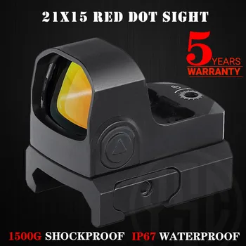 Охотничий прицел ohhunt Compact 21X15 Red Dot Sight 3 MOA Optics с 10 уровнями красной подсветки.