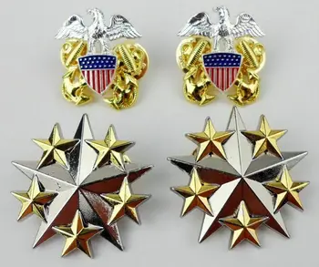 . ВОЕННЫЙ значок С шестью звездами ВМС США, ЗНАЧОК С изображением орла, подарок, 2 ПАРЫ