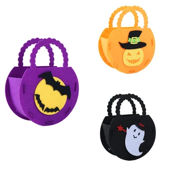 Объемные сумки-батноны из тыквы с привидениями-ведьмами на Хэллоуин, детские сумки для сладостей с сюрпризами и угощениями, принадлежности для вечеринок ужасов 1