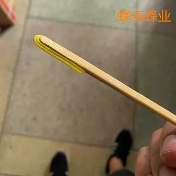 10 штук ручек из целлюлозы, двуглавых, бамбуковый шест, прозрачный с одного конца и желтый с другого 1