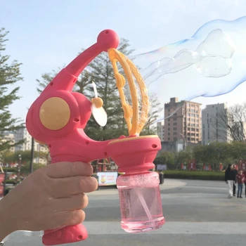 Пистолет для мыльных пузырей, выдувающий электрические пузыри, Автоматические игрушки для мыльных пузырей, игрушка для вечеринок на открытом воздухе для детей, подарок на День рождения 1