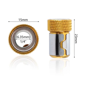 Универсальное магнитное кольцо 1/4 ”Металлическая отвертка Магнитное кольцо для антикоррозийного сверла с хвостовиком 6,35 мм, Мощное кольцо с магнитом 1