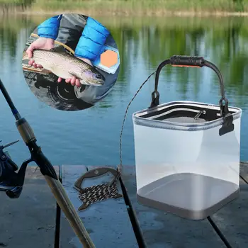 Рыболовное ведро Прозрачный контейнер для воды из ЭВА для рыбалки, садоводства на открытом воздухе 1