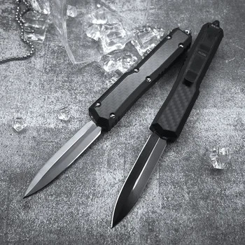 Micro OTF Tech Knife SC Ant Series D2 Лезвие из авиационного алюминия (6061-T6) + ручка из углеродного волокна 3K Карманный нож для самообороны 1