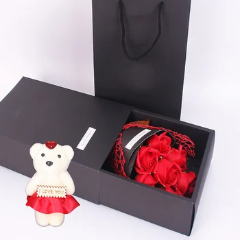 Букет ароматных мыльных роз ярких цветов, искусственные розы для подарка на День Святого Валентина, День рождения 2