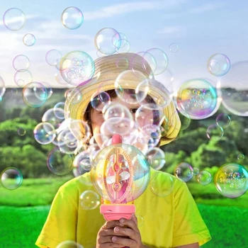 Пистолет для мыльных пузырей, выдувающий электрические пузыри, Автоматические игрушки для мыльных пузырей, игрушка для вечеринок на открытом воздухе для детей, подарок на День рождения 2
