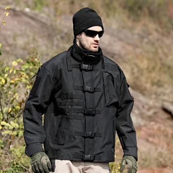 Тактическая износостойкая куртка Для мужчин, военный спецагент, Ветрозащитные Водонепроницаемые куртки-карго с несколькими карманами, уличное боевое пальто 2