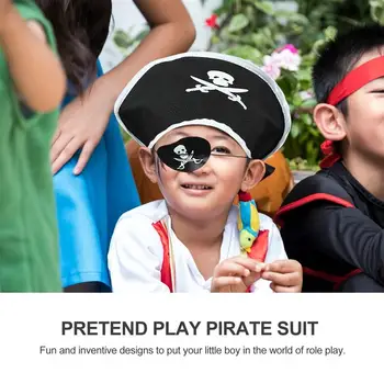 Детский костюм для пиратского шоу на Хэллоуин, пиратский наряд для вечеринки на Хэллоуин, косплей для детей, Подходящие аксессуары 3